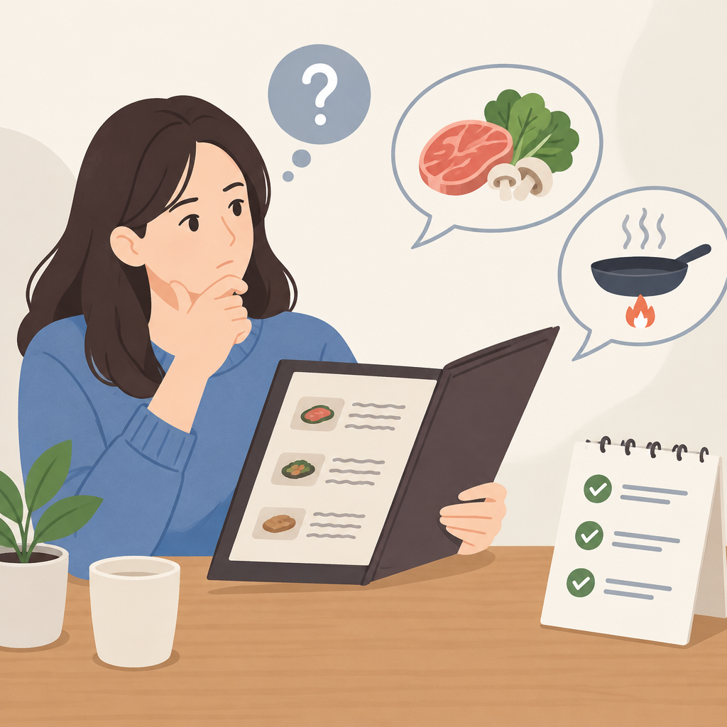 AI 생성 설명 이미지: 안산일동맛집 유니드정육식당 | 낯선 메뉴명은 무엇부터 확인할까